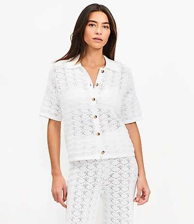 LOFT Beach Pointelle Shirt