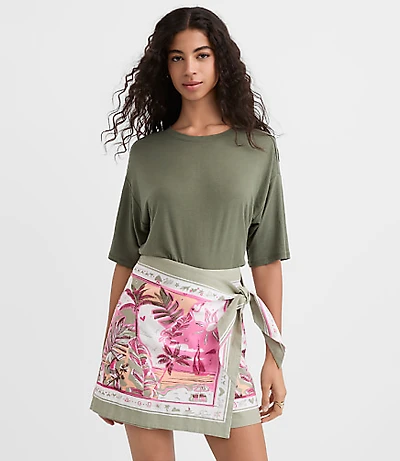 Linen Blend Modern Tee