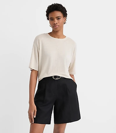 Linen Blend Modern Tee