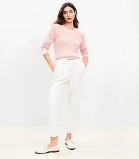 Pleated Tapered Pants Crepe