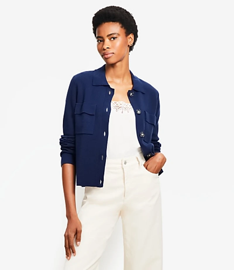 Collared Sweater Jacket