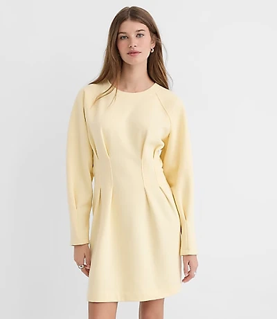 Petite Pleated Terry Mini Dress