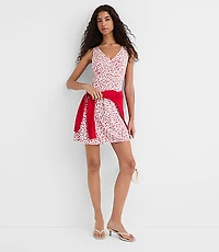 Floral V-Neck Mini Dress