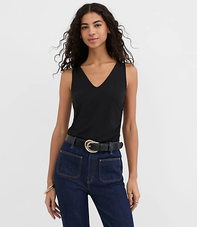 Ruched V-Neck Top