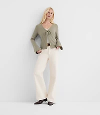 Rivete Tall High Rise Wide Leg Jeans Ivory
