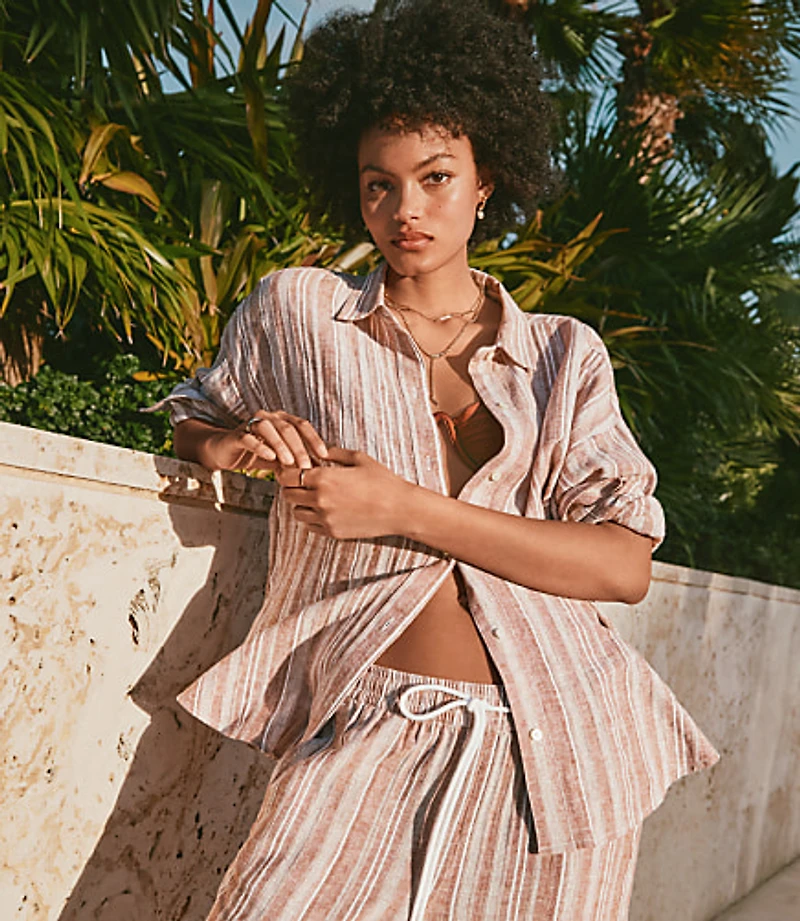 Lou & Grey Striped Linen Cotton Shirt