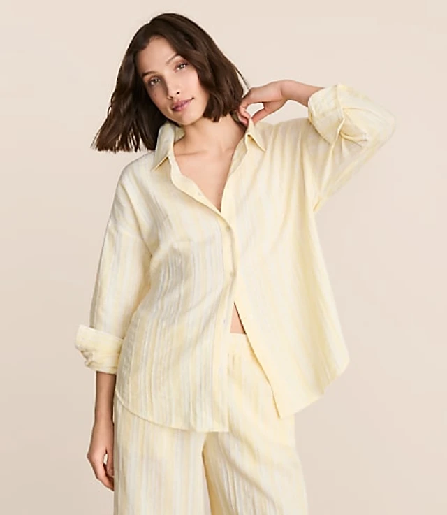Lou & Grey Striped Linen Cotton Shirt