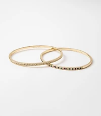 Pave Bangle Bracelet Set