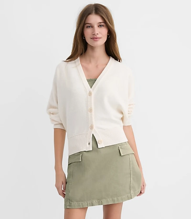 Petite Dolman V-Neck Cardigan
