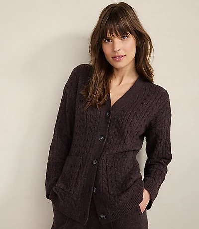 Haven Well Within Organic Cotton Blend Gradient Cable Cardigan