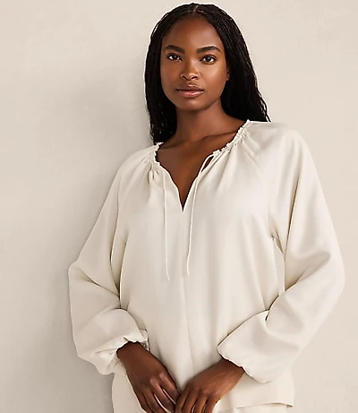 Haven Well Within Washed Split Neck Top