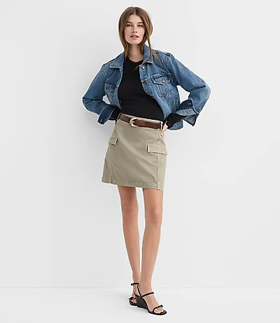 Petite Utility Pocket Mini Skirt
