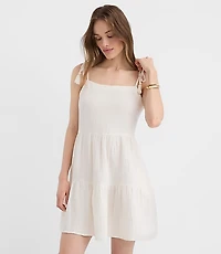 LOFT Beach Tie Strap Triple Cloth Mini Pocket Dress