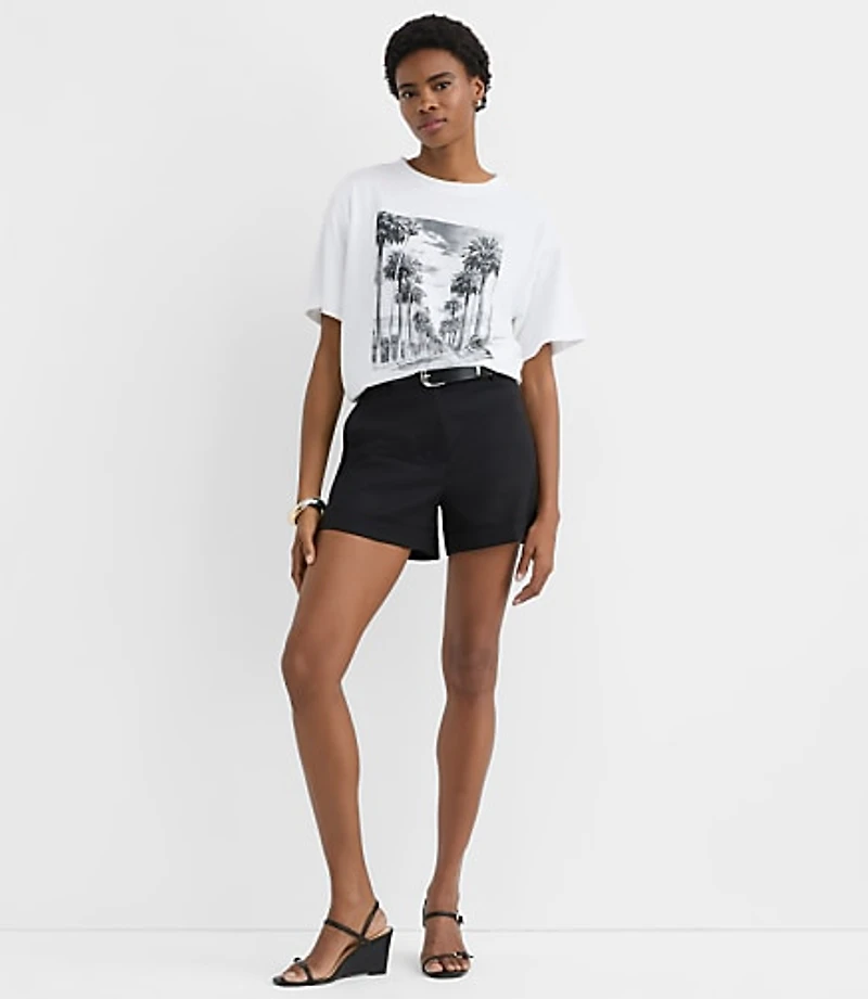 Cuffed Shorts Doubleweave