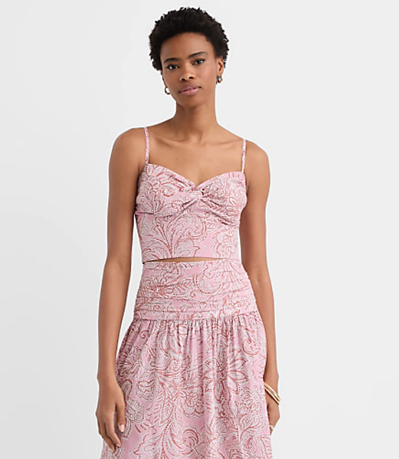 Petite Floral Poplin Twist Cami