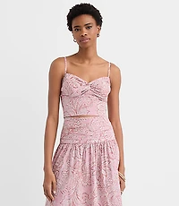 Petite Floral Poplin Twist Cami