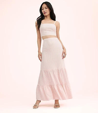 Lately Striped Maxi Skirt