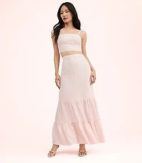 Lately Striped Maxi Skirt
