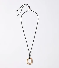 Circle Pendant Cord Necklace