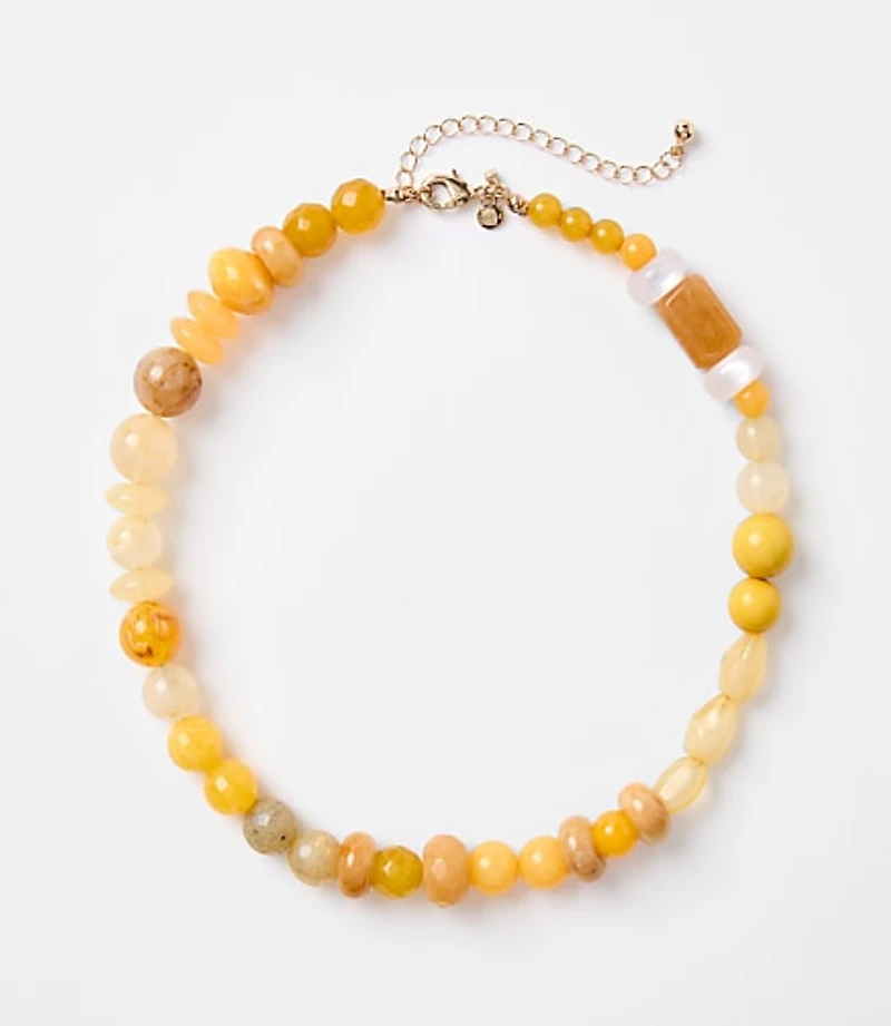 Mixed Beaded Statement Necklace