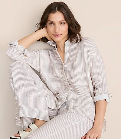 Lou & Grey Striped Triple Cloth Shirt