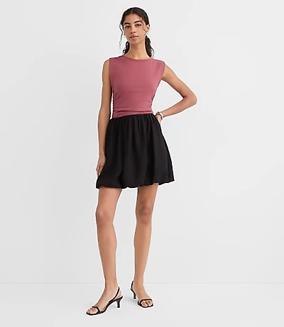 Petite Bubble Mini Pocket Skirt