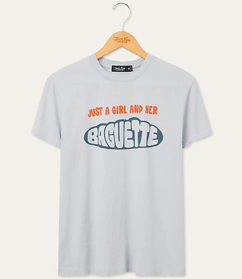 Junk Food Just a Girl and Her Baguette Vintage Tee