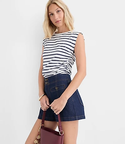 Stripe Ruched Tank Top
