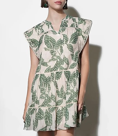 Greylin Briar Tiered Embroidered Shift Mini Dress