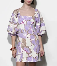 Greylin Emery Bubble Sleeve Piped Mini Dress
