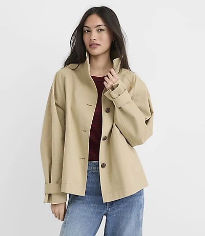 Twill Funnel Neck Jacket