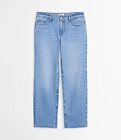 Rivete Tall Curvy Fresh Cut Low Rise Straight Jeans Medium Light Authentic Indigo