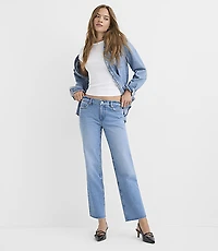 Rivete Fresh Cut Low Rise Straight Jeans Medium Light Authentic Indigo