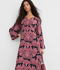 Petite Floral Caftan Midi Dress