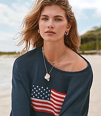 Lou & Grey American Flag Sweater