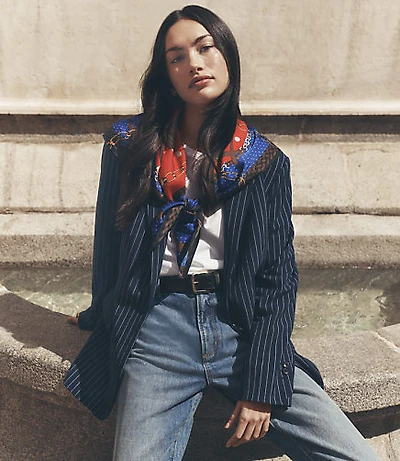 Striped Oversized Blazer