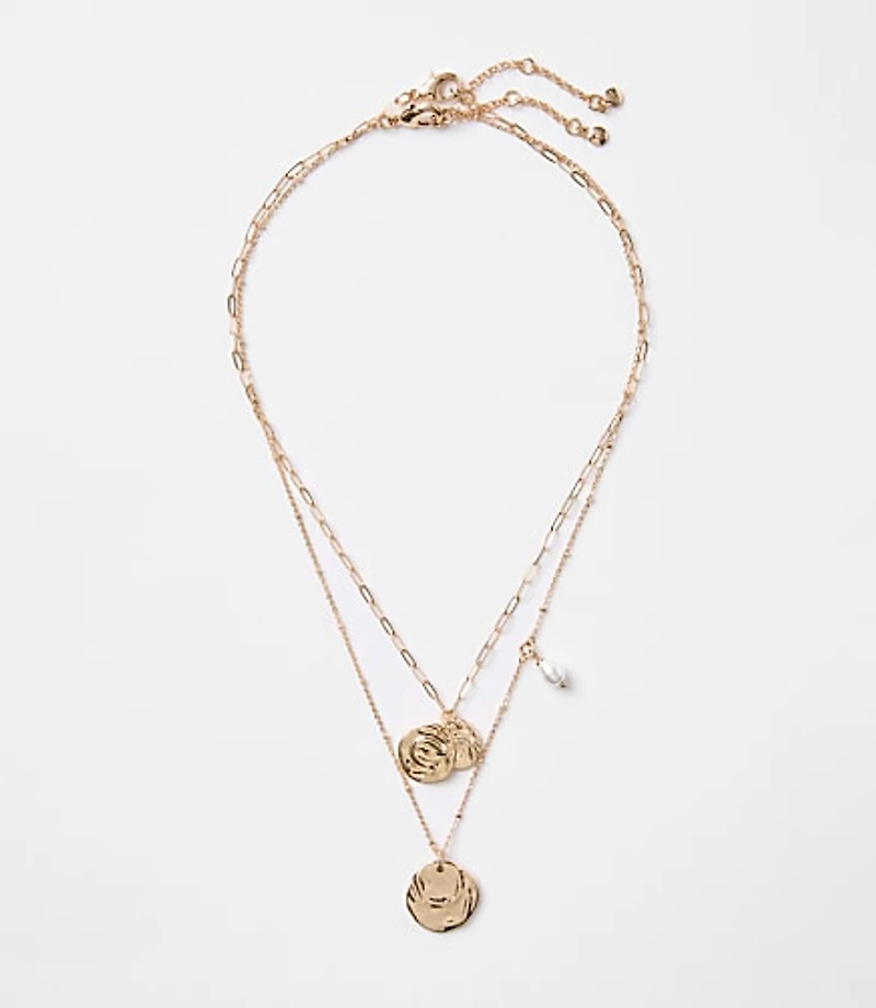 Coin Layered Necklace Set
