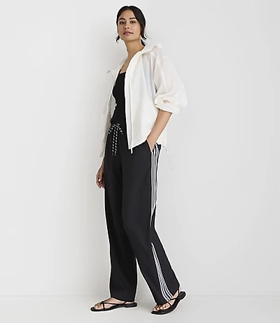 Lou & Grey Side Stripe Wanderweave Straight Leg Pants