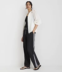 Lou & Grey Side Stripe Wanderweave Straight Leg Pants