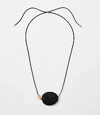 Oval Cord Pendant Necklace