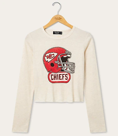 Junk Food Kansas City Chiefs Helmet Crop Thermal