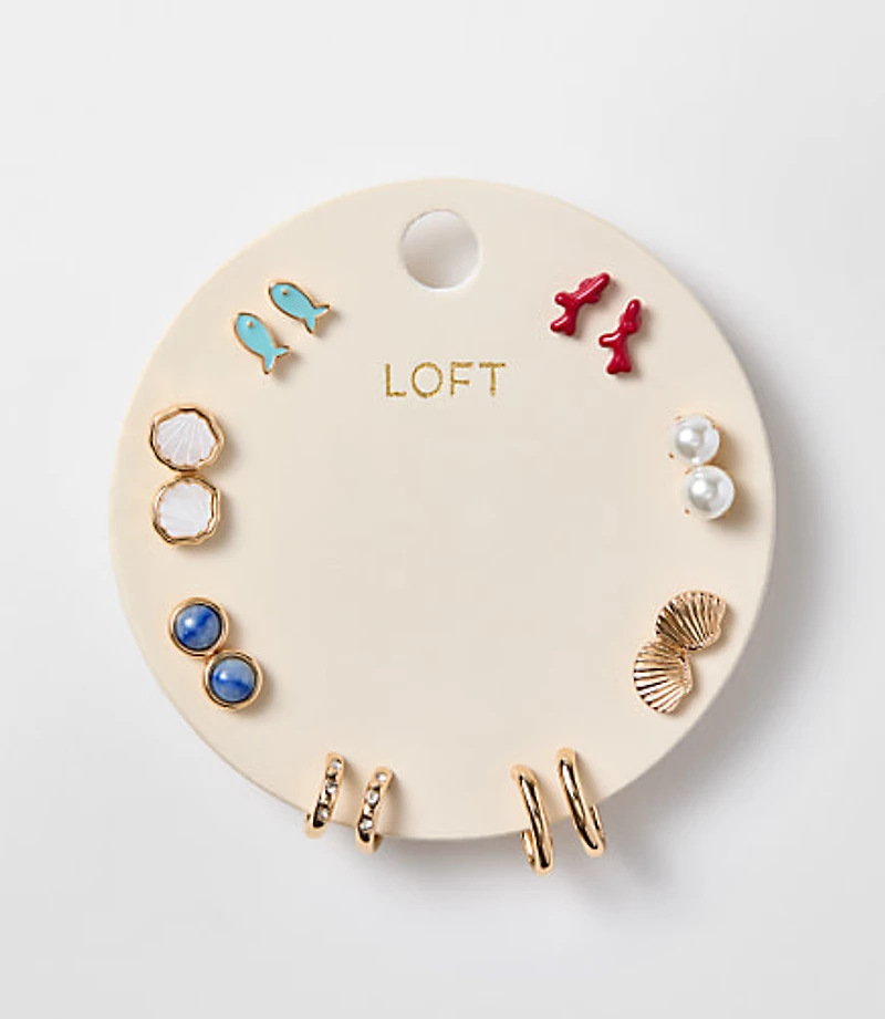 Sea Life Stud Earring Set