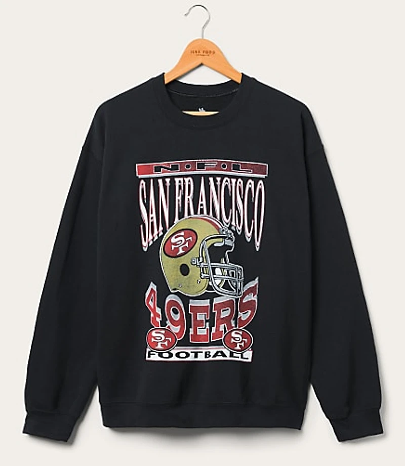 Junk Food San Francisco 49ers Helmet Flea Market Crew Fleece