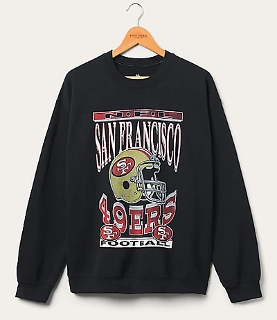 Junk Food San Francisco 49ers Helmet Flea Market Crew Fleece