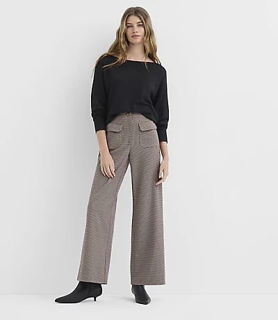 Palmer Wide Leg Pants Houndstooth