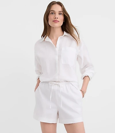 Petite Sawyer Pull On Shorts Linen Cotton