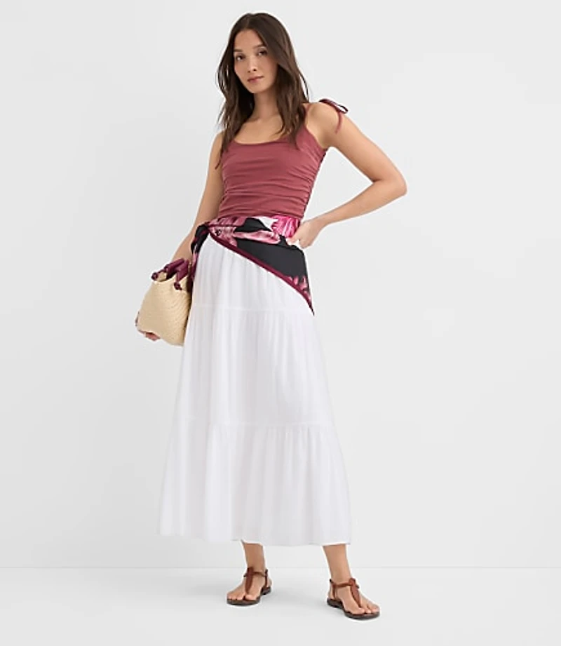 Petite Tiered Maxi Skirt