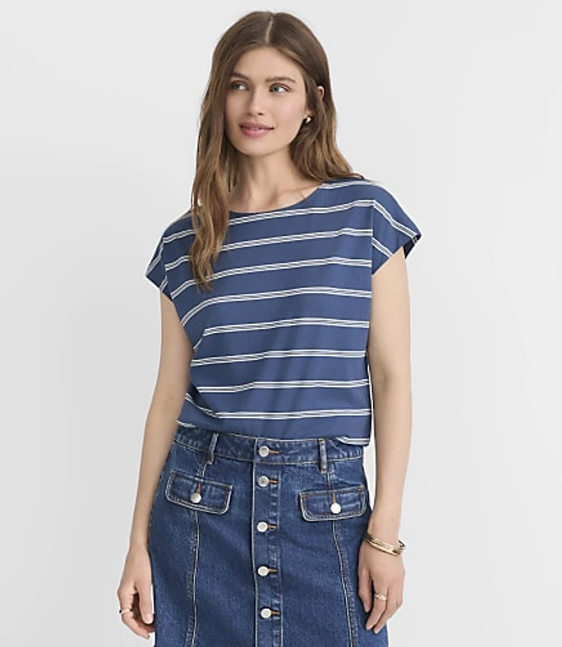 Striped Modern Wedge Tee