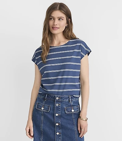 Striped Modern Wedge Tee