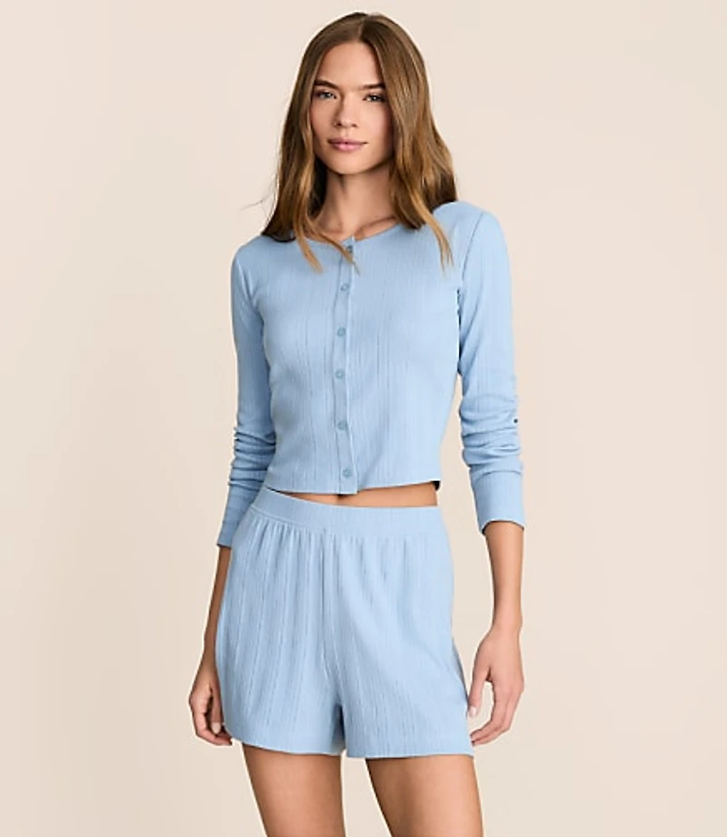 Lou & Grey Pointelle Pajama Cardigan